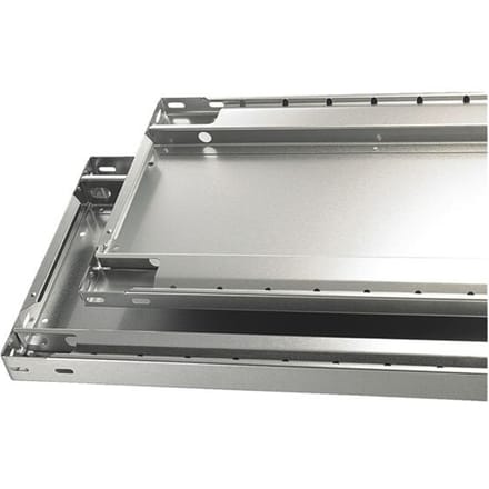 SCHULTE Lagertechnik MULTIPlus 150 extra legbord, 1300x600 mm, rand 25 mm, met 4 legbordsteunen