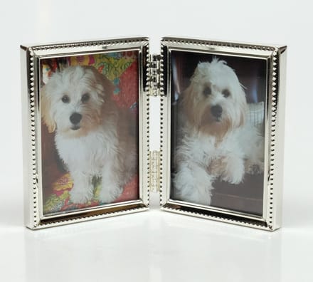 AL - Fotolijst - Zilver - Parel - 2-luik staand 15 x 20 cm