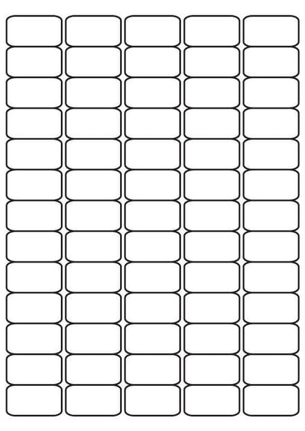 A4 etiketten 38 x 21,2 mm wit (100 vel)