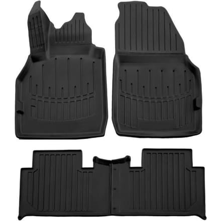 Tapis de sol - SCOUTT - Renault Scenic 2 - Caoutchouc Premium - 3D - Résistant à l'eau noir