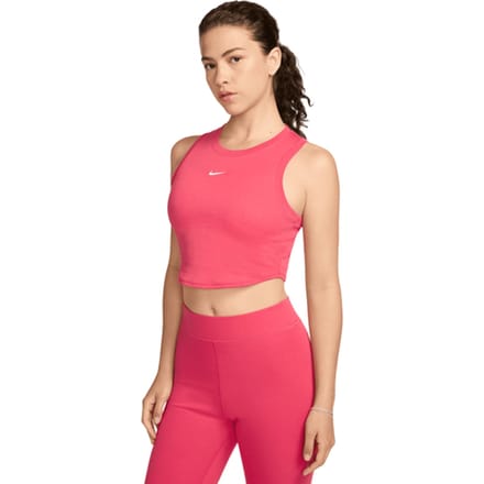 Nike Essential Rib Crop Tanktop Vrouwen Roze K629