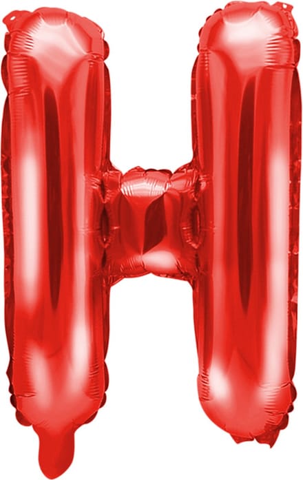 Folieballon letter H - 35cm rood