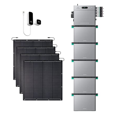 Zendure SolarFlow 2400 Pro - SolarFlow 2400 Pro & Slimme Meter P1 / 5*AB3000L (14.40 kWh) / 4*230W Flexible Solar Panel (920Wp)
