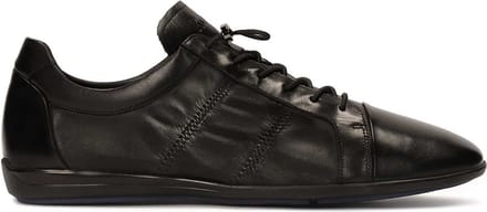 Casual men's half shoes with crinkle upper