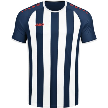 Jako Inter Shirt Korte Mouw Kinderen - Flame / Wit / Navy | Maat: 128