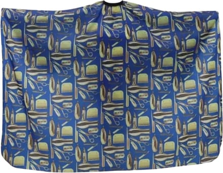 Nivard Baardschort - Beard Bib - Scheerschort - Baard Cape - Kappersmantel - Kapmantel - Blauw
