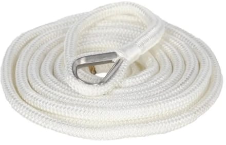Plastimo Set Met Gevlochten Aanmeerlijn Met Splitsoog 7 M Beige 12 mm