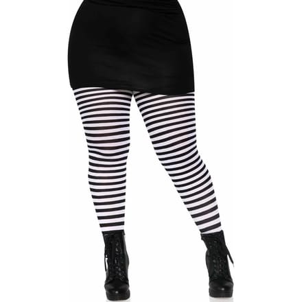 Leg Avenue - Panty - 3XL/4XL - Zwart wit