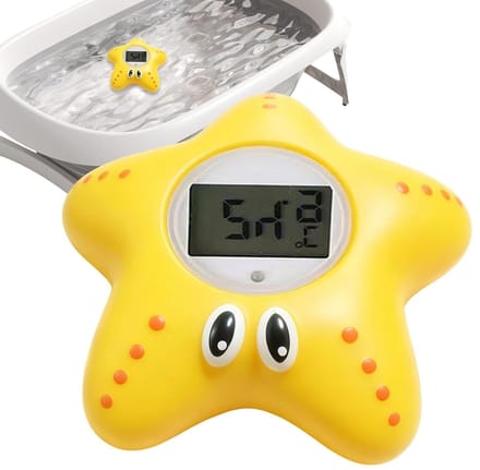 Badthermometer Baby - Watertemperatuurmeter LCD - Veilig Baden - Kleurwaarschuwing - 5 x 5 cm - Wit