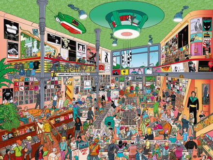 Heye puzzel Record Store 1500 stukjes - cartoon puzzel volwassenen.