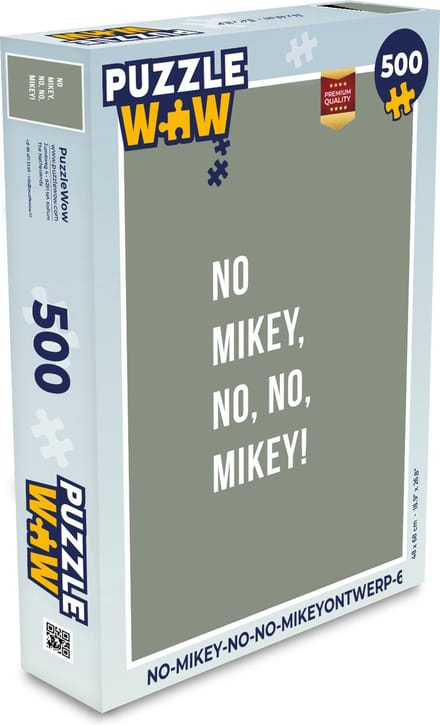 Puzzel Quotes - No Mikey, no, no, Mikey! - Groen - Legpuzzel - Puzzel 500 stukjes