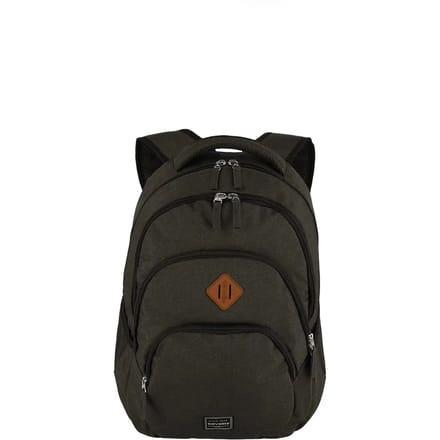 travelite Vrije tijd rugzak Rugzak met laptopvak Basic Melange Backpack 22L Brown Grijs