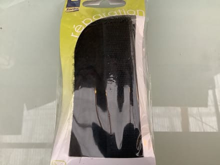 Sorbo klitte band. Opnaaibaar. Zwart. 75 cm lang. Universeel.