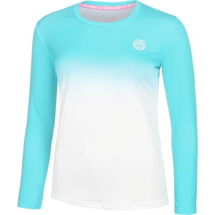 BIDI BADU Crew Gradiant Longsleeve Dames-Turkoois,Wit