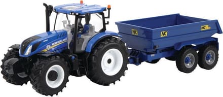 New Holland T6.175 met NC trailer van Britains - schaal 1:32