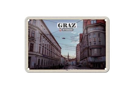 Blechschild Reise Graz Österreich Lend Stadt 18x12cm Dekoration