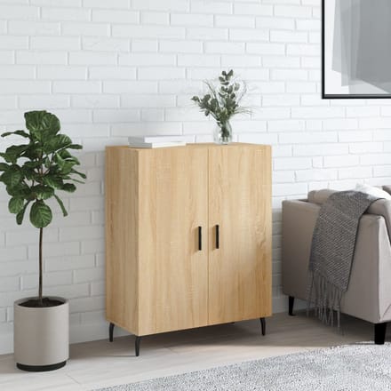 vidaXL - Dressoir - 69,5x34x90 - cm - bewerkt - hout - sonoma - eikenkleurig