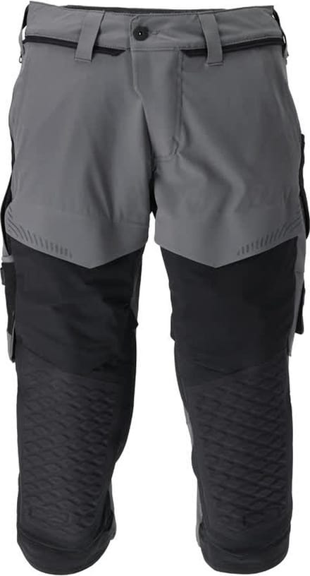 Mascot Customized Driekwart broek met kniezakken 22249-605 - steengrijs/zwart - C52