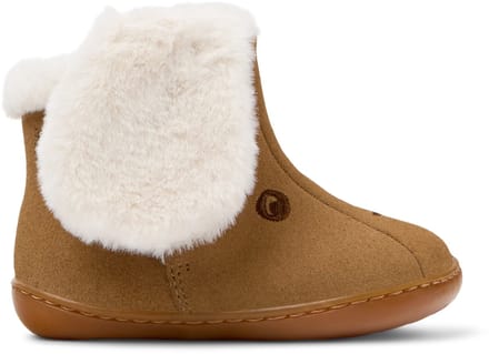 Camper Bruin leren enkellaarsjes