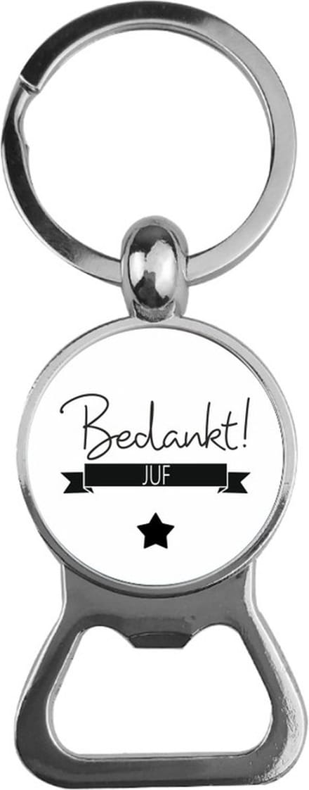 Bieropener Glas -  Bedankt Juf