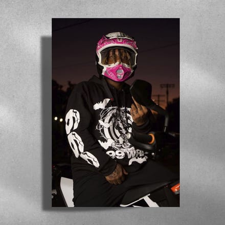 Juice Wrld - Metalen Poster 40x60cm - Fan Art - Riding