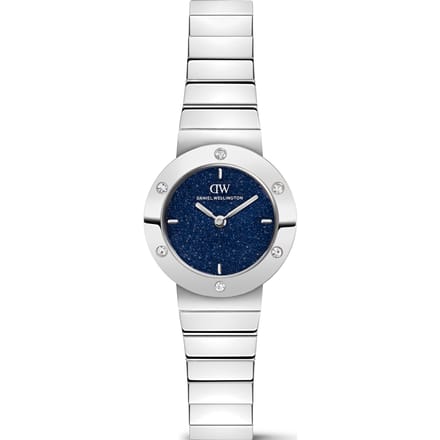 Daniel Wellington DW Watch Stella Piano-Link Crystal Blue-Sandstone Silver 24mm
