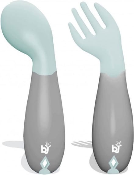 Babyjem Angled Groen Vork en Lepel Set 703