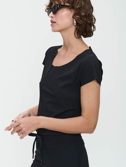 T shirt Sara Easy Wear Technical Jersey | Black - Black / M