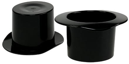 Cilinder zwart 8cm 8st