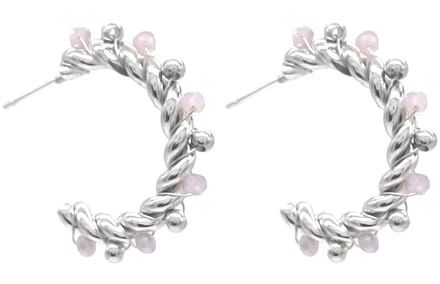 Oorbellen Twist - Oorringen - RVS - 3 cm - Zilverkleurig