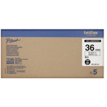 HG-261 36mm - black on white 5 pack High Grade tape only for PT-9500PC. PT-9700PC en PT-9800PCN
