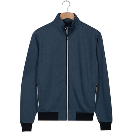 Baileys Vest Sweat Texture Zip Yarn Dyed Jacquard Interlock Navy / male