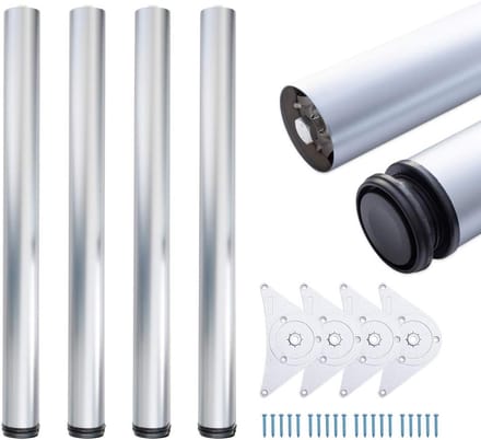 In hoogte verstelbare tafelpoten set van 4 Aluminium 71 cm