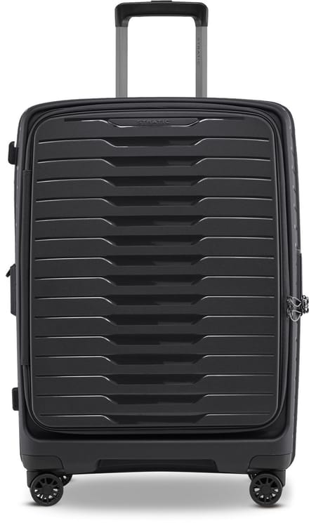 STRATIC Novium ML - medium koffer - 65 cm - voorvak - Black