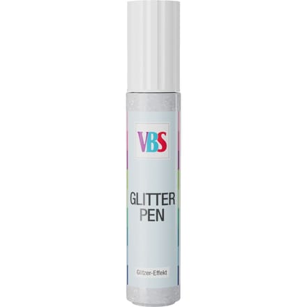 VBS Glitter Pen, 30 ml - Zilver