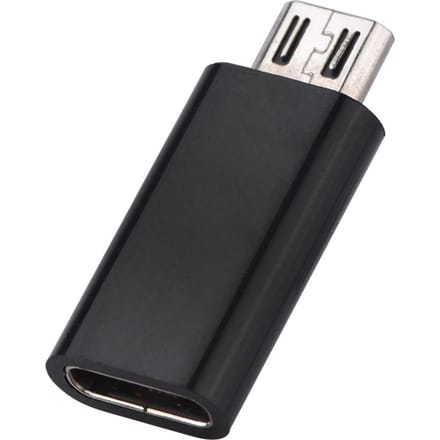 Micro USB Mannelijk naar USB 3.0 Type C Vrouwelijk Adapter Converter Synchroniseren & Opladen voor Android (Zwart) zwart