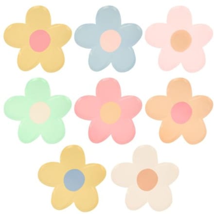 Meri meri - bordjes papier à 8 stuks, daisy