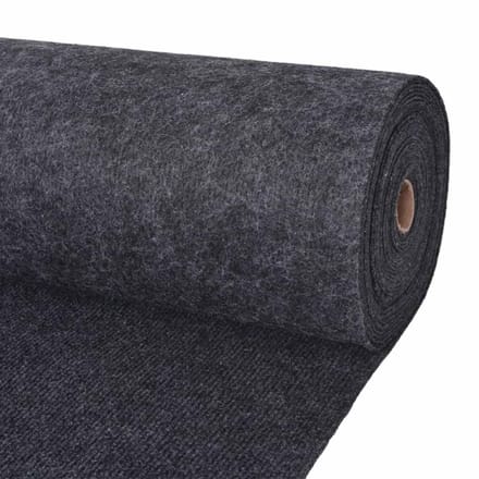 vidaXL - Tapijt - Antracietkleurig - 1,2 - x - 15 - m - Polyester