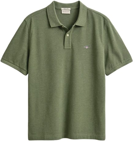 GANT heren polo shirt pique shield logo groen II