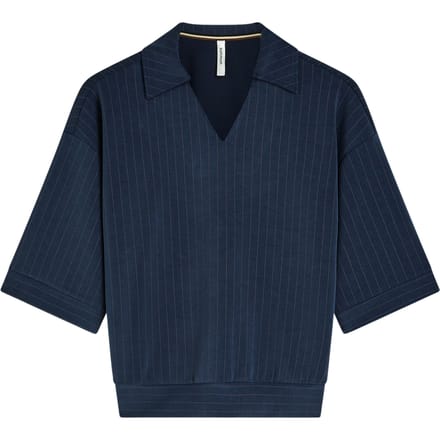 Summum Top Pinstripe Scuba  Donkerblauw 3s5253-30716