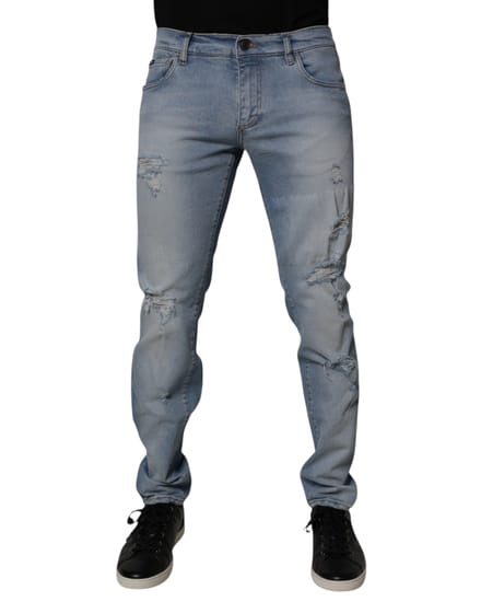 Slim Fit Versleten Jeans