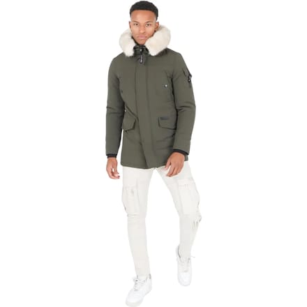 Waterafstotende parka met capuchon en bont Sixth June