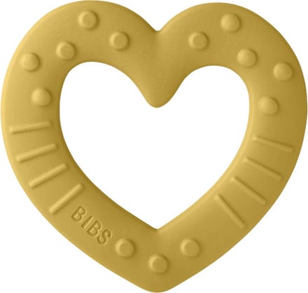 Bibs Bitie Heart Mustard Bijtring 3100254