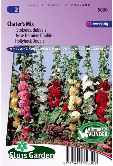 Sluis Garden - Stokroos Double Chater's Mix (Alcea rosea)