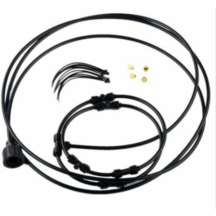 Ventilator Nevel Kit Koeling Bevochtiging Ventilator Nevelring Buitenventilator Nevel Koelsysteem voor Thuis 12 inches zwart