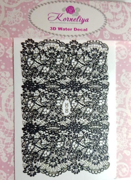 Korneliya 3D Waterdecal - 3D 080 Black