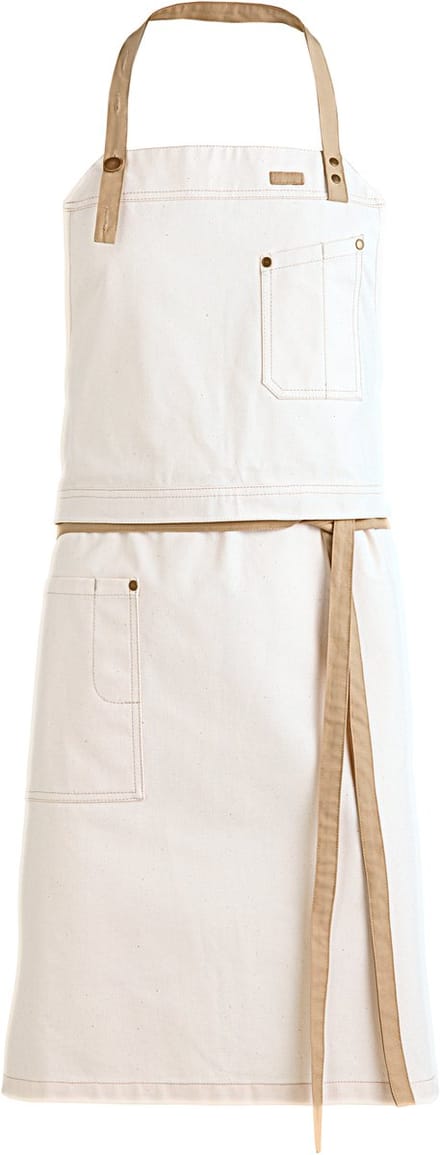 Kentaur Raw bib apron w. pockets 30360-135 - NATURE - UNI