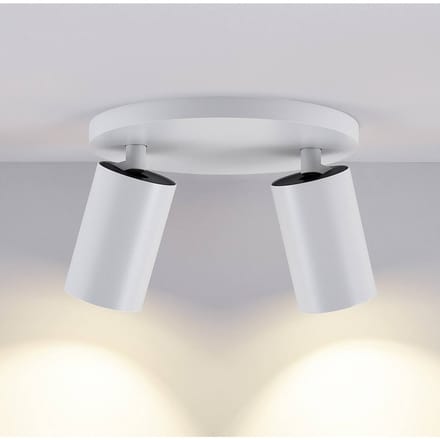 Deko-Light CAN TILT plafondspot, wit, Ø 20 cm, 2-lamps, metaal, GU10