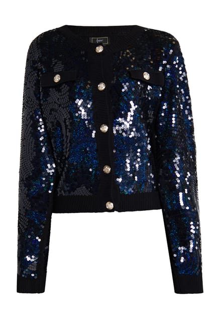 Faina Vest met pailletten Dames zwart