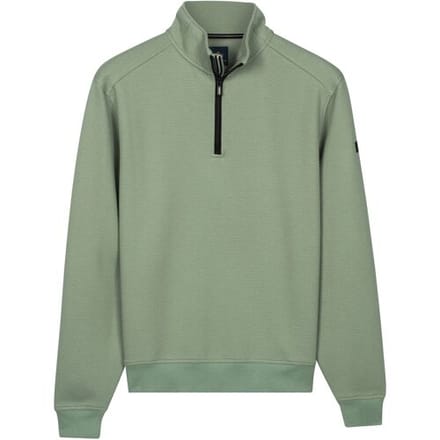Baileys Trui Jacquard Doubleface Sweat Half Zip Misty Green / male